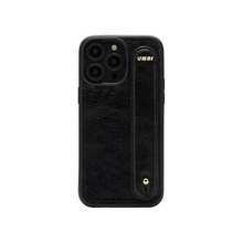 Upload image to Gallery viewer, UMBI GLAM. Kişiselleştirilebilir Deri iPhone Kılıfı - Siyah/Gold