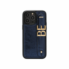 Upload image to Gallery viewer, UMBI GLAM. Kişiselleştirilebilir Deri iPhone Kılıfı - Lacivert/Gold