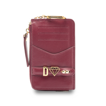 Upload image to Gallery viewer, GLAM. Kişiselleştirilebilir Deri Cüzdan BURGUNDY