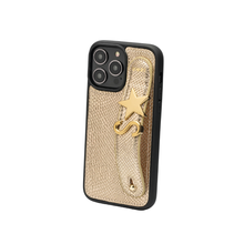 Upload image to Gallery viewer, UMBI GLAM. Kişiselleştirilebilir Deri iPhone Kılıfı - Gold/Gold
