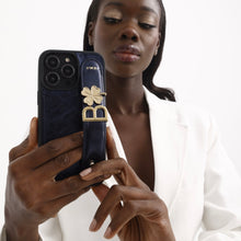 Upload image to Gallery viewer, UMBI GLAM. Kişiselleştirilebilir Deri iPhone Kılıfı - Lacivert/Gold
